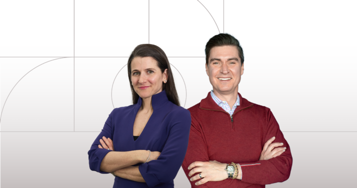 Emily Irwin and Michael Liersch standing next to each other with arms crossed.